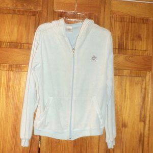 ARIZONA powder blue zip-up hooded top sz L (14 1/2 - 16 1/2) girls